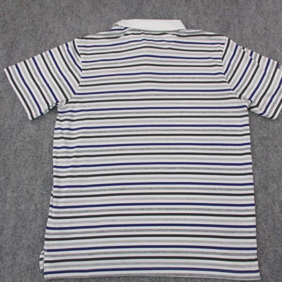 Clemson Tigers Shirt Mens Medium White Gray Striped Polo NCAA Football PING Golf - Picture 3 of 16